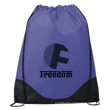 201D Polyester Logo Customized Backpack Drawstring Bag